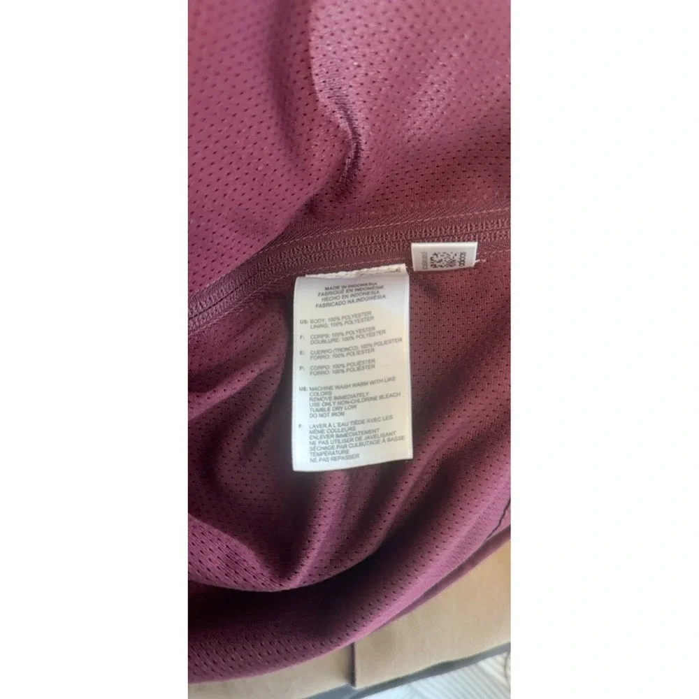 Adidas Quarter Zip Windbreaker Jacket Men's‎ M Maroon Mesh Lined Vented Outdoor